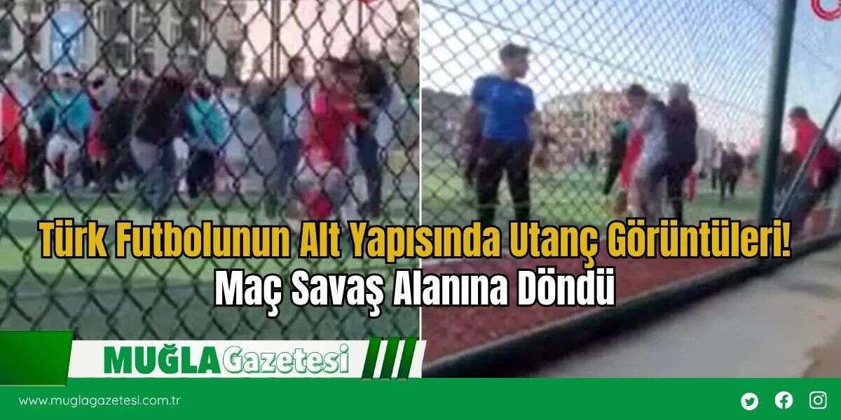 Türk Futbolunun Alt Yapısında Utanç Görüntüleri! Maç Savaş Alanına Döndü