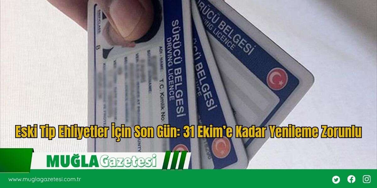 Eski Tip Ehliyetler İçin Son Gün: 31 Ekim’e Kadar Yenileme Zorunlu