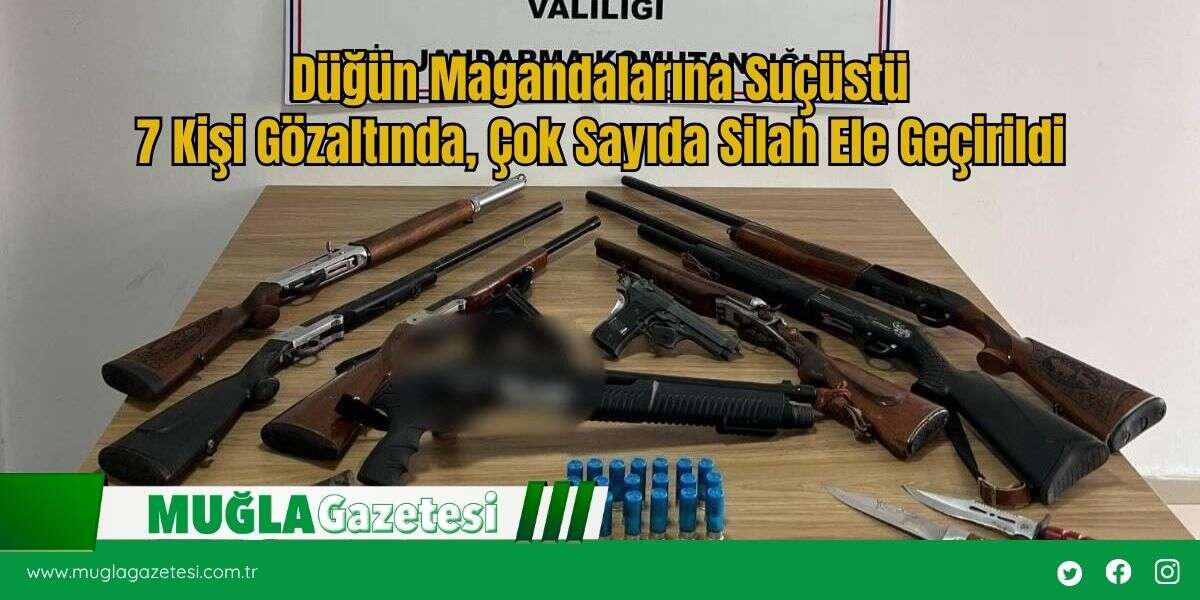 Düğün Magandalarına Suçüstü! 7 Kişi Gözaltında, Çok Sayıda Silah Ele Geçirildi
