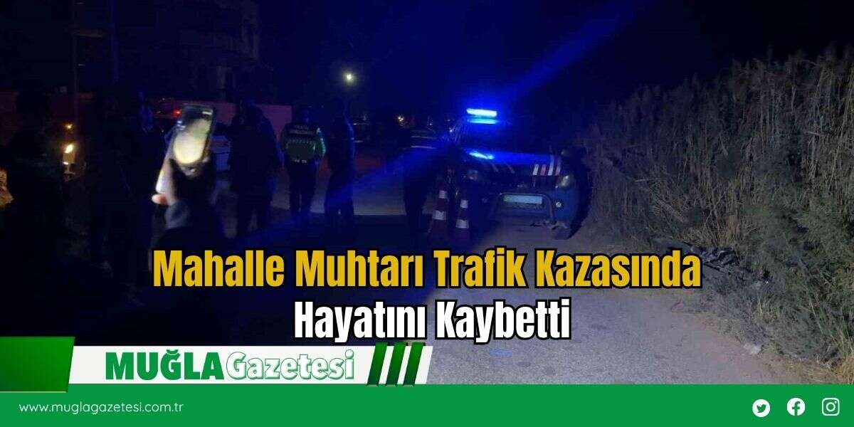 Mahalle Muhtarı Trafik Kazasında Hayatını Kaybetti