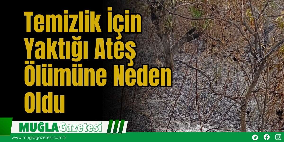 Temizlik İçin Yaktığı Ateş Ölümüne Neden Oldu