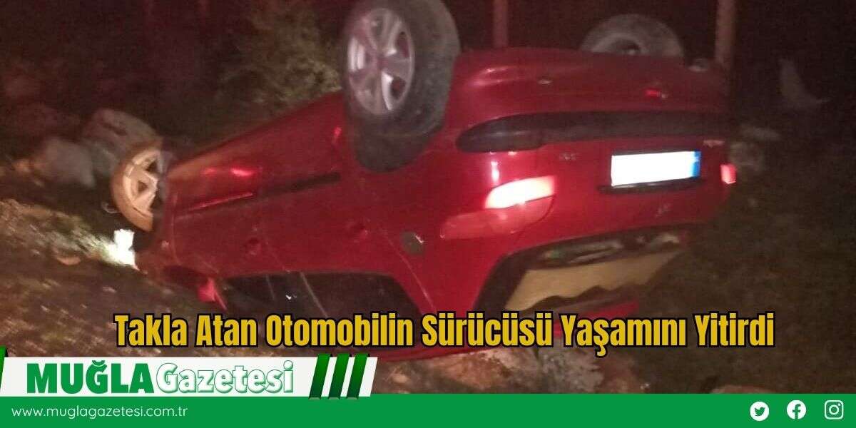 Takla Atan Otomobilin Sürücüsü Yaşamını Yitirdi