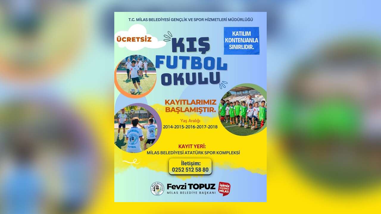 Milas Belediyesi’nden Çocuklara Kış Futbol Şöleni