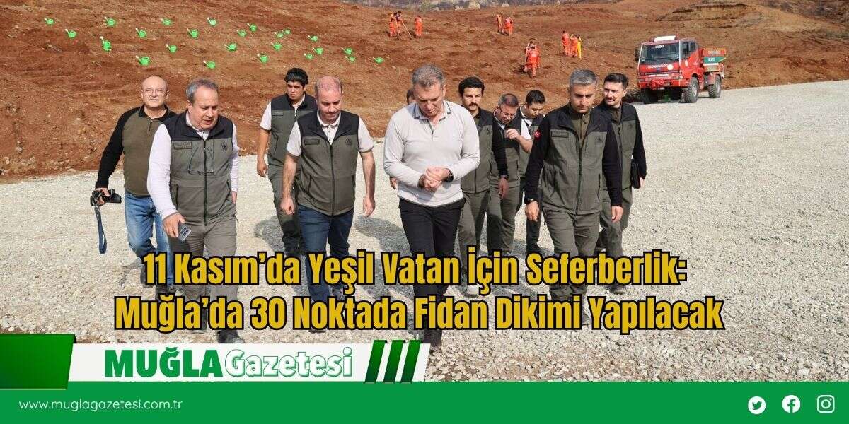 Muğla Orman Bölge Müdürlüğü 11 Kasım’da Yeşil Vatan İçin Seferber Oluyor