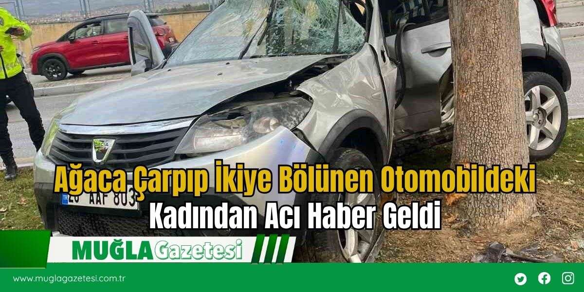 Ağaca Çarpıp İkiye Bölünen Otomobildeki Kadından Acı Haber Geldi