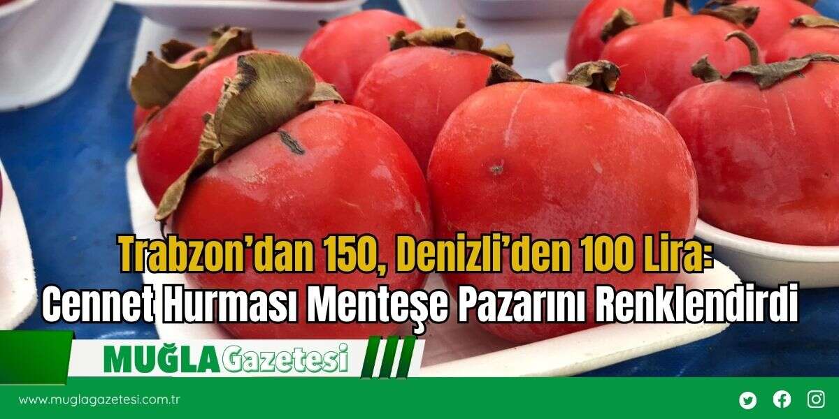 Trabzon’dan 150, Denizli’den 100 Lira: Cennet Hurması Menteşe Pazarını Renklendirdi