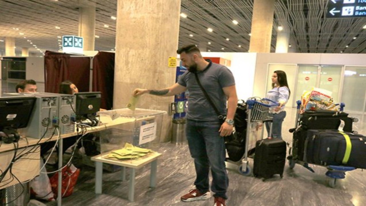 Gurbetçiler sandığa koştu