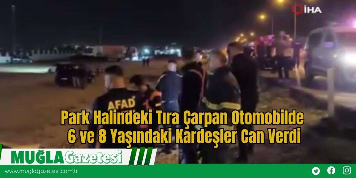 Park Halindeki Tıra Çarpan Otomobilde 6 ve 8 Yaşındaki Kardeşler Can Verdi