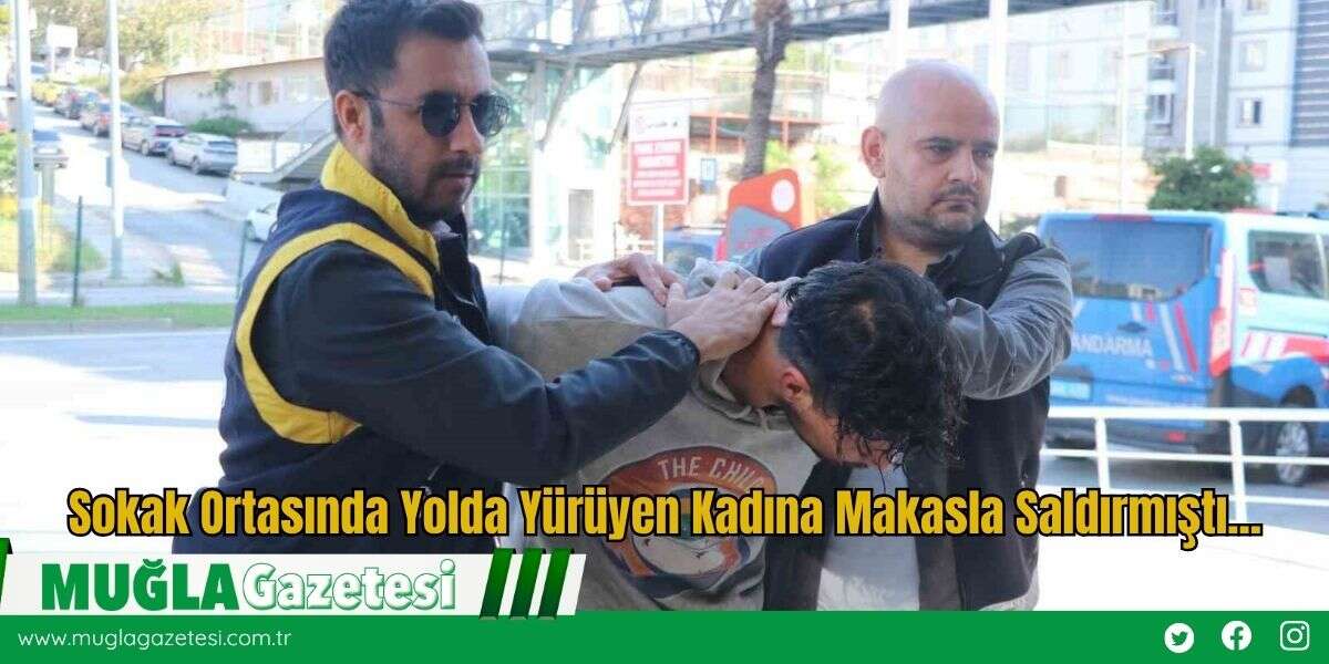 Sokak Ortasında Yolda Yürüyen Kadına Makasla Saldırmıştı...