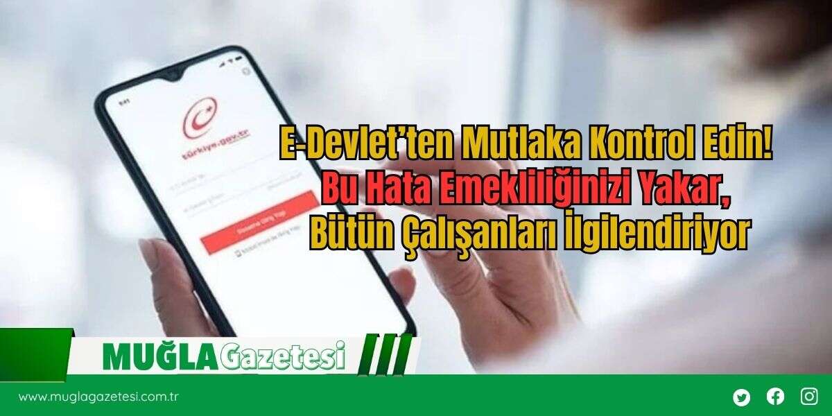 E-Devlet’ten Mutlaka Kontrol Edin! Bu Hata Emekliliğinizi Yakar, Bütün Çalışanları İlgilendiriyor