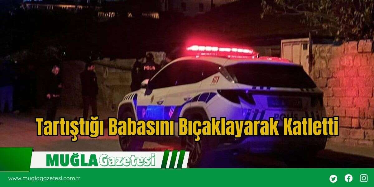 Tartıştığı Babasını Bıçaklayarak Katletti