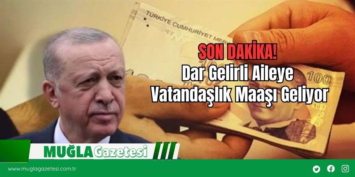 SON DAKİKA! Dar Gelirli Aileye Vatandaşlık Maaşı Geliyor