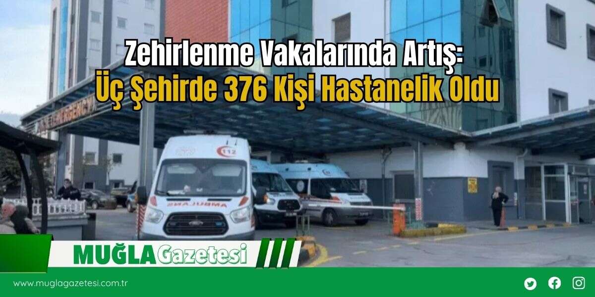 Zehirlenme Vakalarında Artış: Üç Şehirde 376 Kişi Hastanelik Oldu