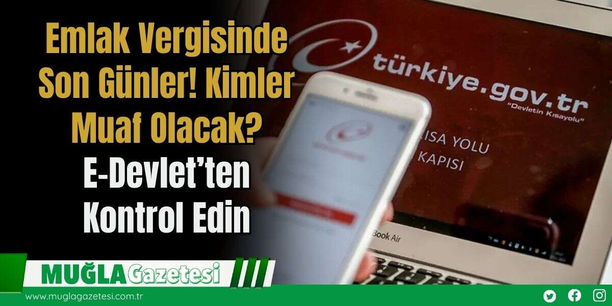 Emlak Vergisinde Son Günler Kimler Muaf Olacak? e-Devlet’ten Kontrol Edin