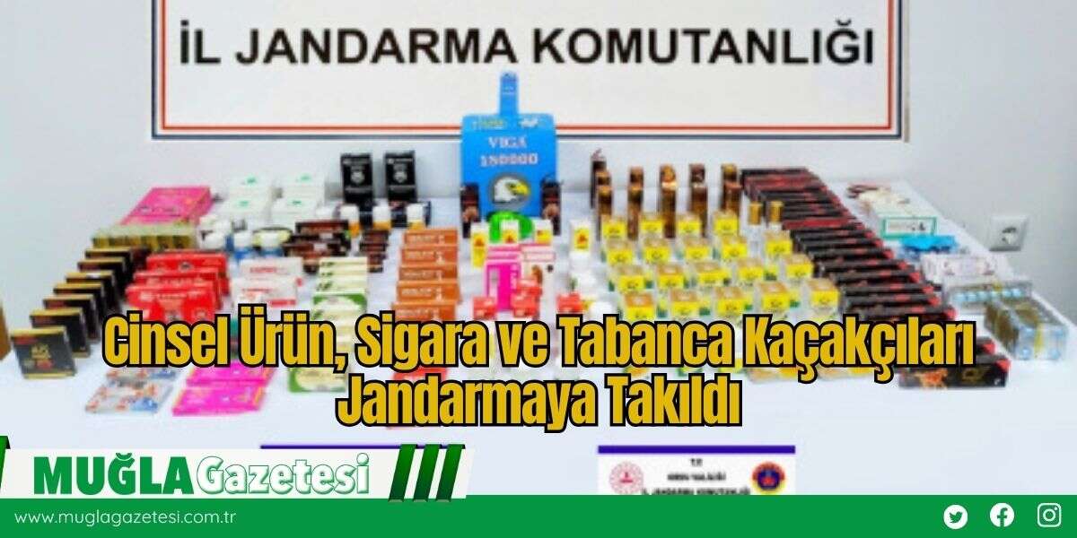 Cinsel Ürün, Sigara ve Tabanca Kaçakçıları Jandarmaya Takıldı