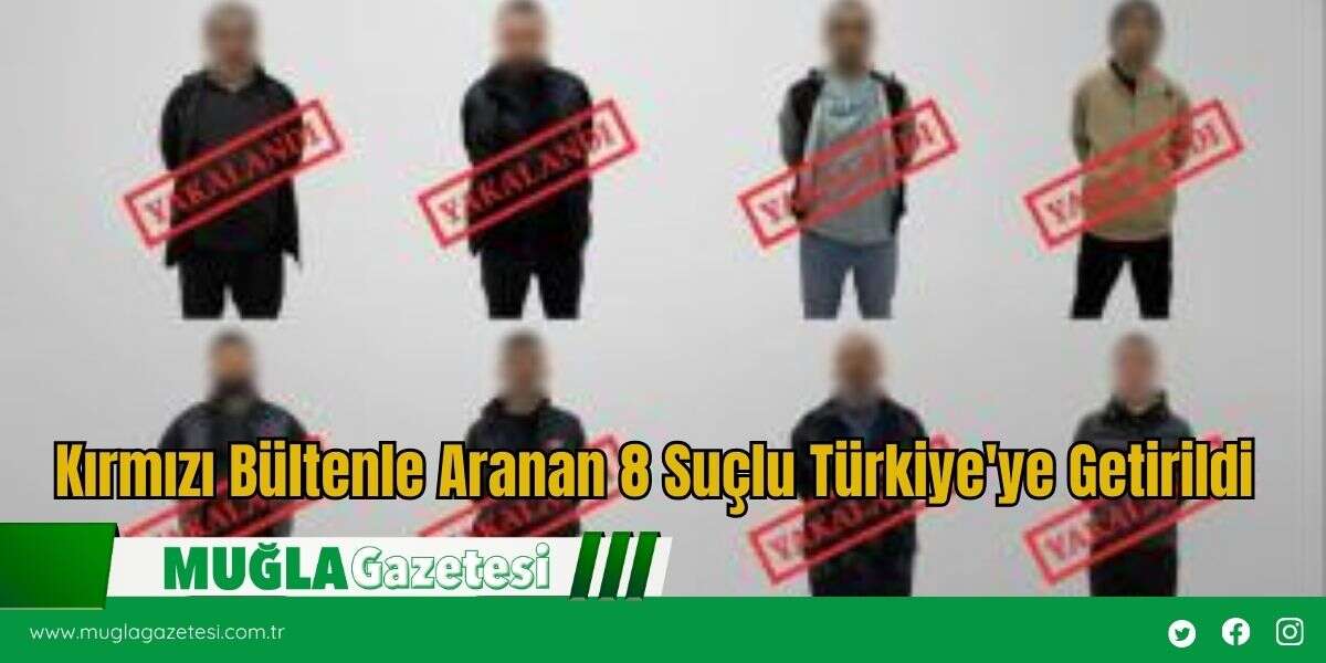 Kırmızı Bültenle Aranan 8 Suçlu Türkiye'ye Getirildi