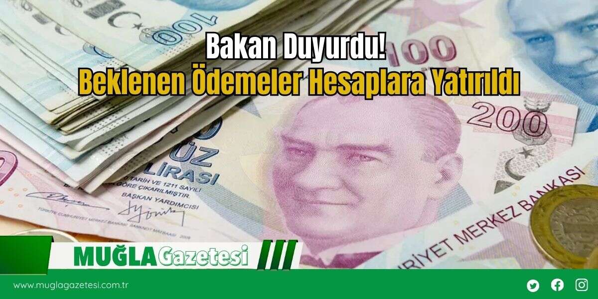 Bakan Duyurdu! Beklenen Ödemeler Hesaplara Yatırıldı