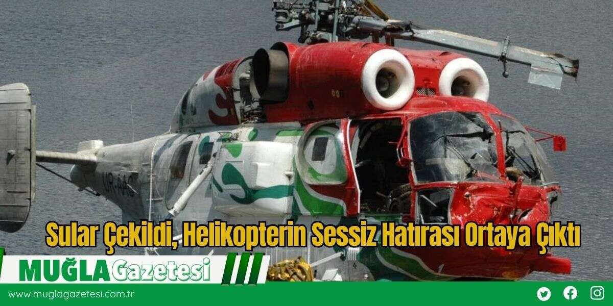 Sular Çekildi, Helikopterin Sessiz Hatırası Ortaya Çıktı