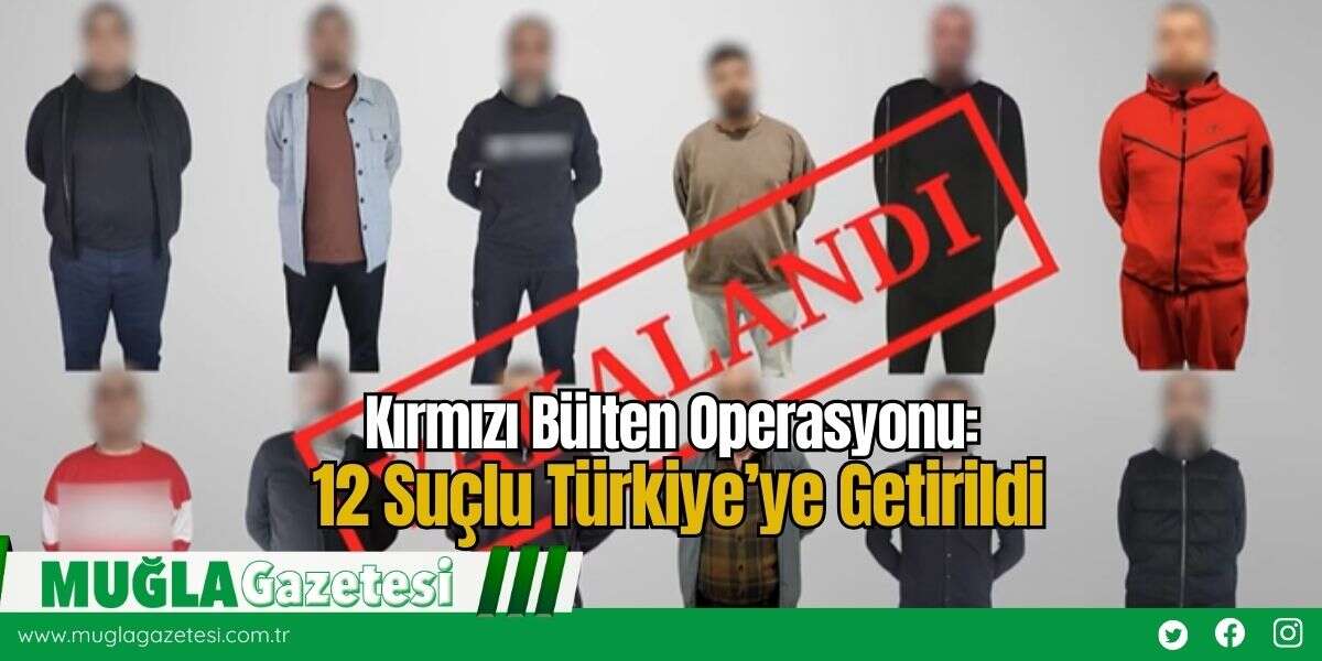 Kırmızı Bülten Operasyonu: 12 Suçlu Türkiye’ye Getirildi