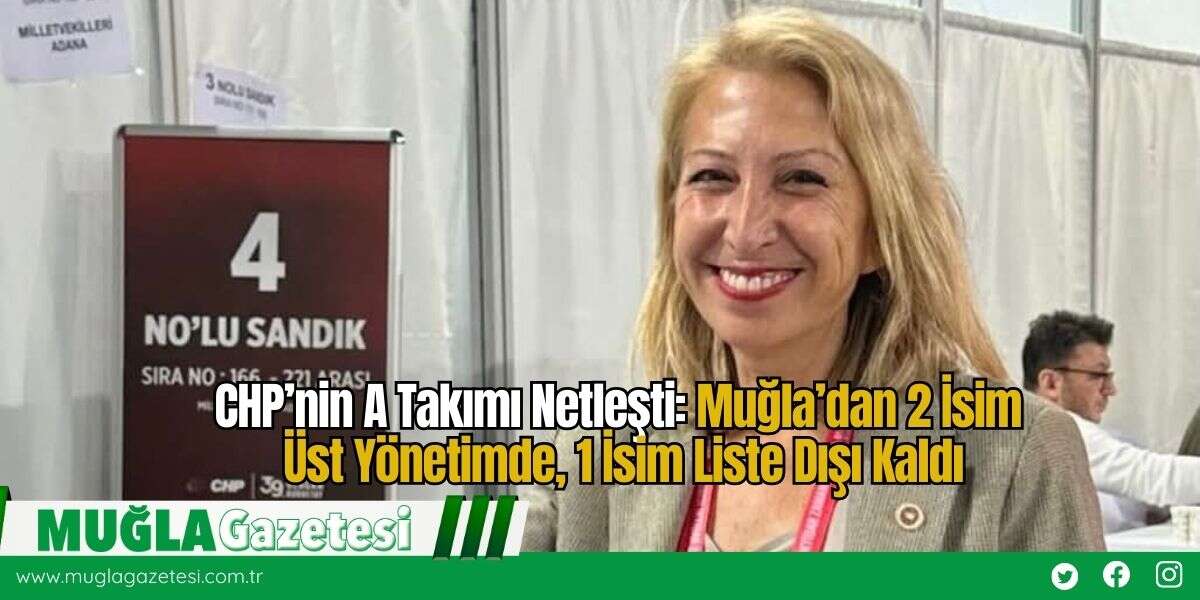 CHP’nin A Takımı Netleşti: Muğla’dan 2 İsim Üst Yönetimde, 1 İsim Liste Dışı Kaldı