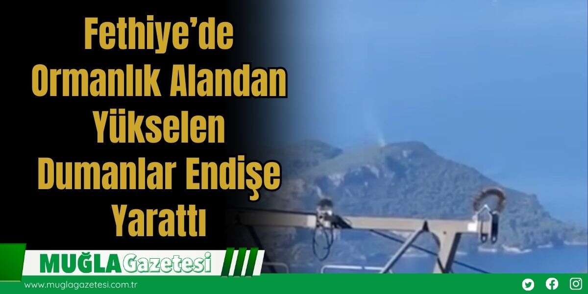 Fethiye’de Ormanlık Alandan Yükselen Dumanlar Endişe Yarattı