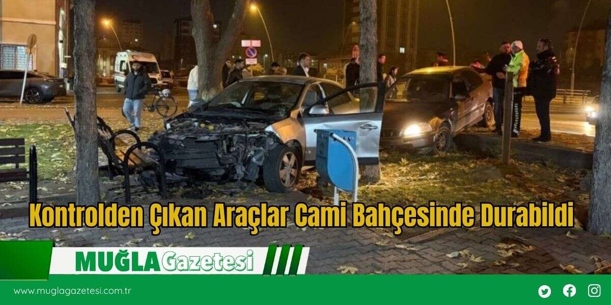 Kontrolden Çıkan Araçlar Cami Bahçesinde Durabildi
