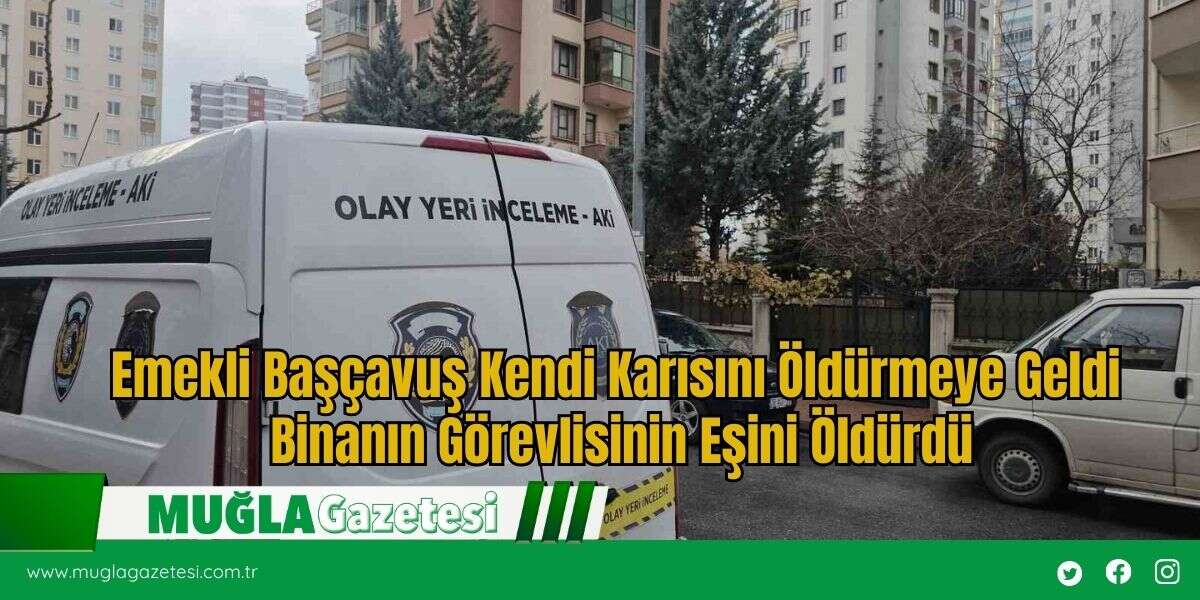 Emekli Başçavuş Kendi Karısını Öldürmeye Geldi Binanın Görevlisinin Eşini Öldürdü
