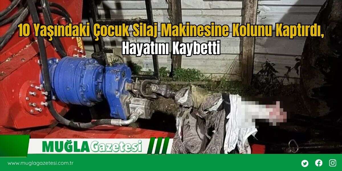 10 Yaşındaki Çocuk Silaj Makinesine Kolunu Kaptırdı, Hayatını Kaybetti