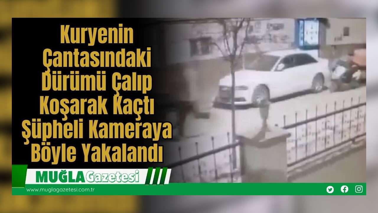 Kuryenin Çantasındaki Dürümü Çalıp Koşarak Kaçtı: Şüpheli Kameraya Böyle Yakalandı