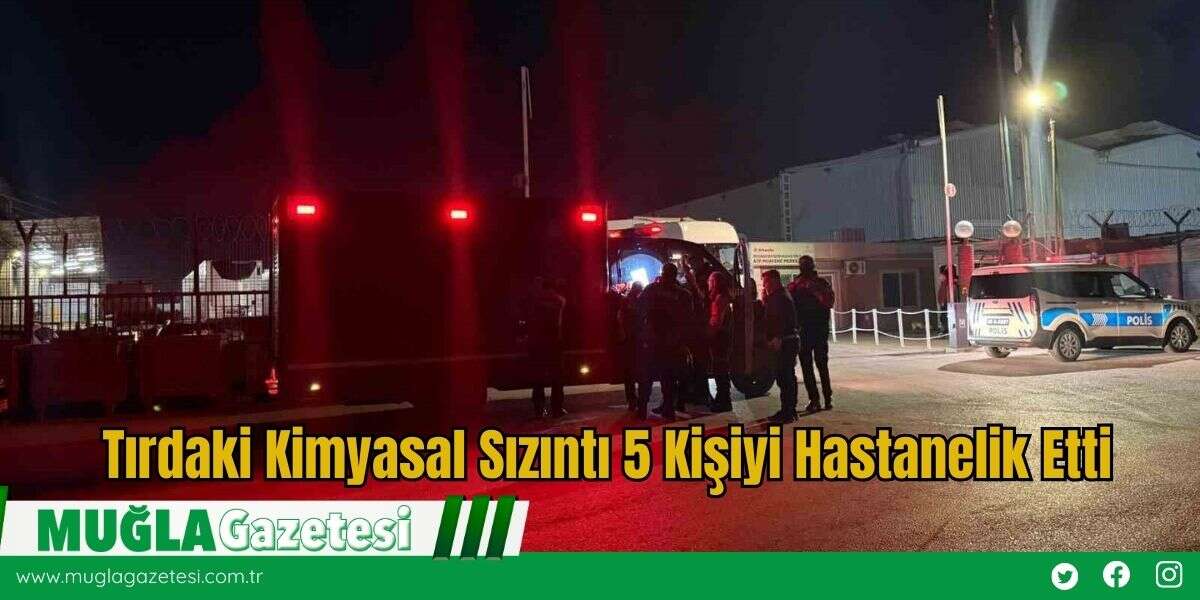 Tırdaki Kimyasal Sızıntı 5 Kişiyi Hastanelik Etti