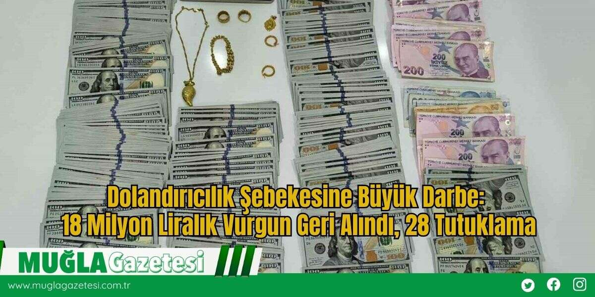 Dolandırıcılık Şebekesine Büyük Darbe: 18 Milyon Liralık Vurgun Geri Alındı, 28 Tutuklama