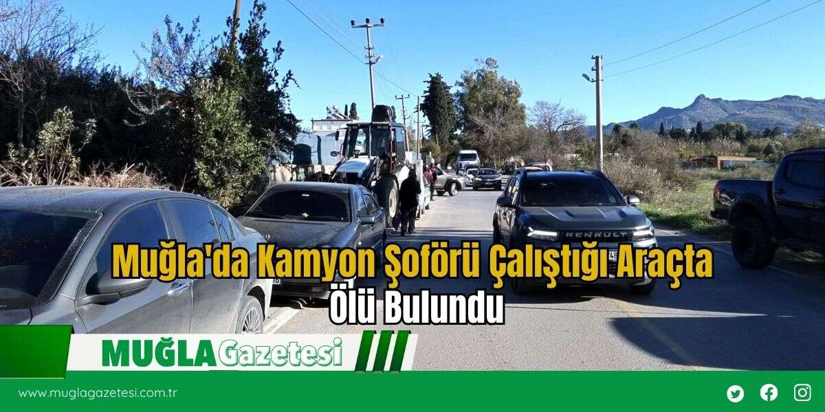 Muğla'da Kamyon Şoförü Çalıştığı Araçta Ölü Bulundu