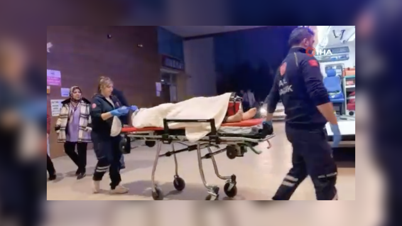 Merdivenlerden Düşen Yaşlı Adam  ağır yaralandı Hastaneye Kaldırıldı