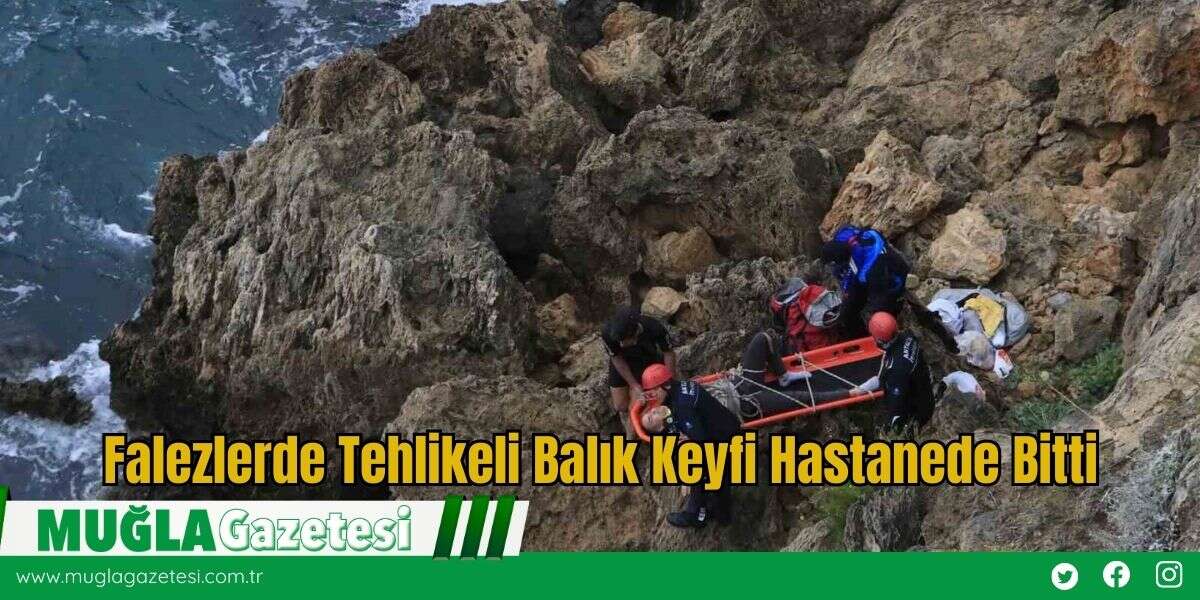 Falezlerde Tehlikeli Balık Keyfi Hastanede Bitti