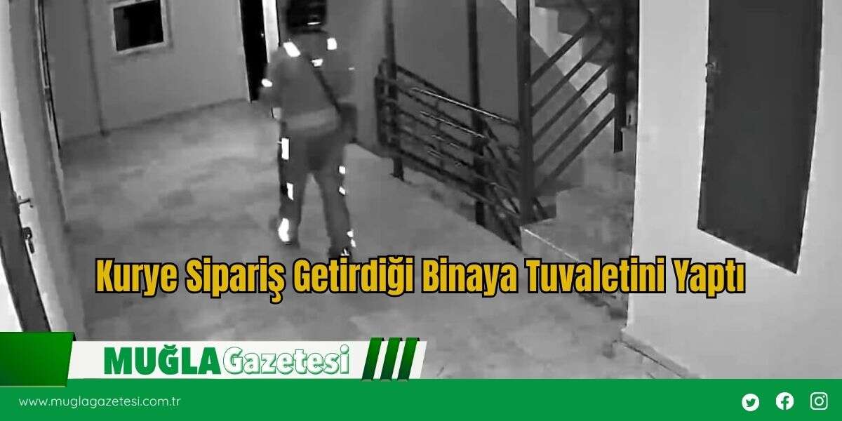 Kurye Sipariş Getirdiği Binaya Tuvaletini Yaptı