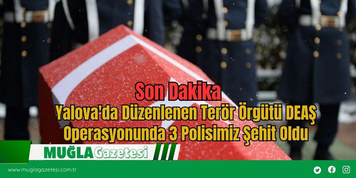 Yalova'da Düzenlenen Terör Örgütü DEAŞ Operasyonunda 3 Polisimiz Şehit Oldu