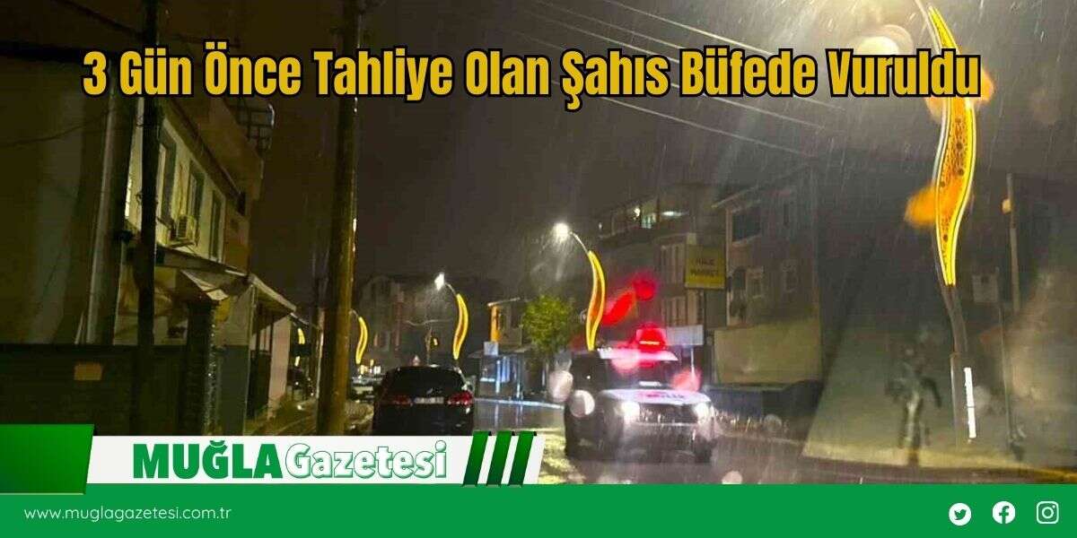 3 Gün Önce Tahliye Olan Şahıs Büfede Vuruldu