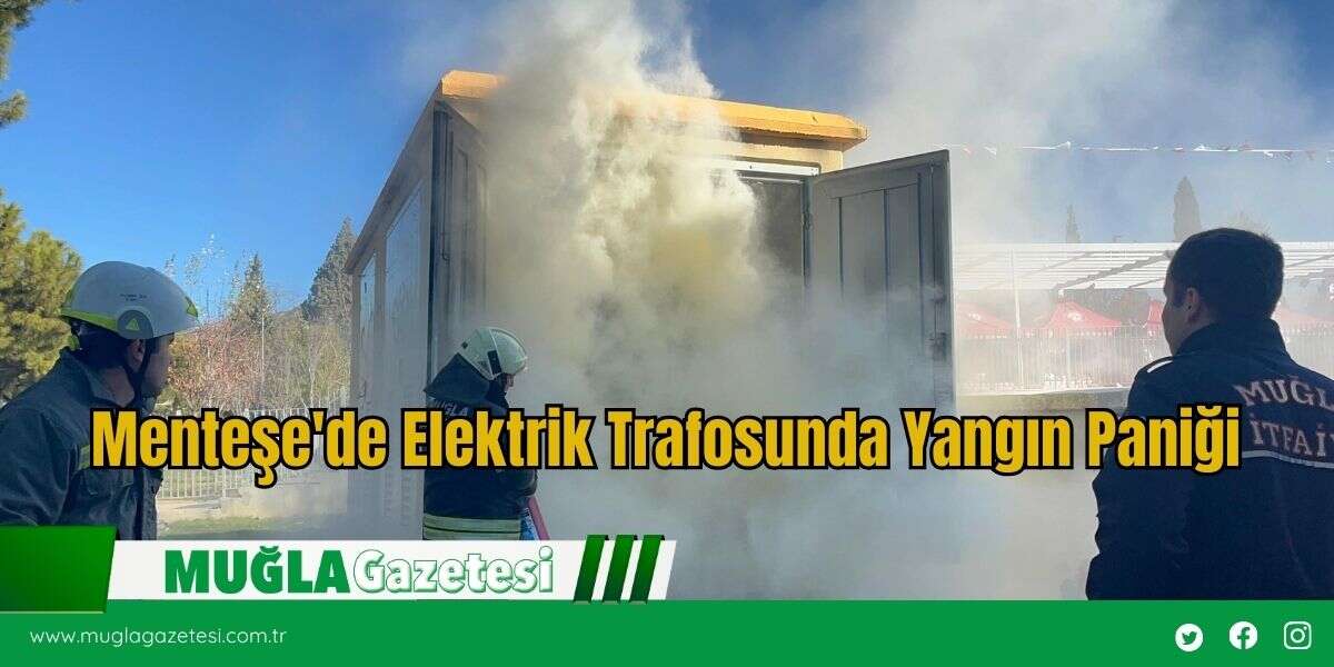 Menteşe'de Elektrik Trafosunda Yangın Paniği