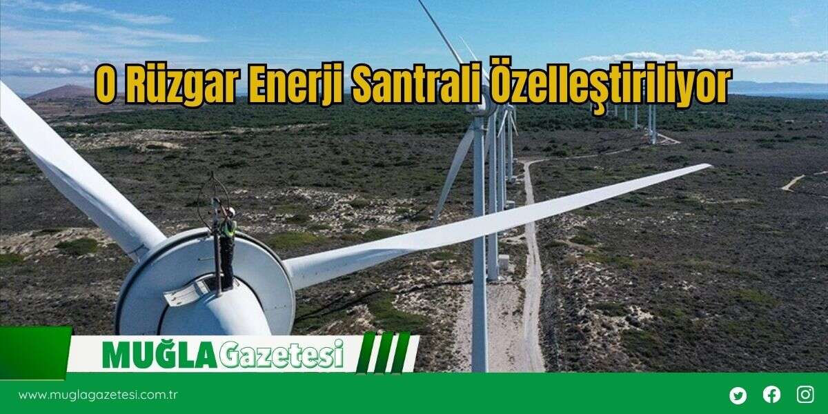 O Rüzgar Enerji Santrali Özelleştiriliyor