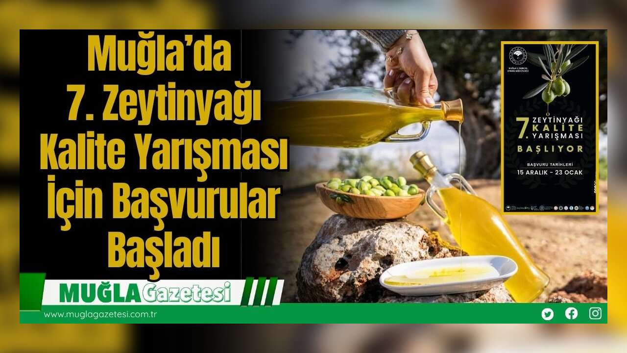 Muğla’da 7. Zeytinyağı Kalite Yarışması İçin Başvurular Başladı