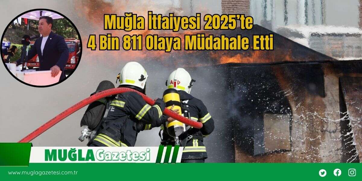 Muğla İtfaiyesi 2025’te 4 Bin 811 Olaya Müdahale Etti