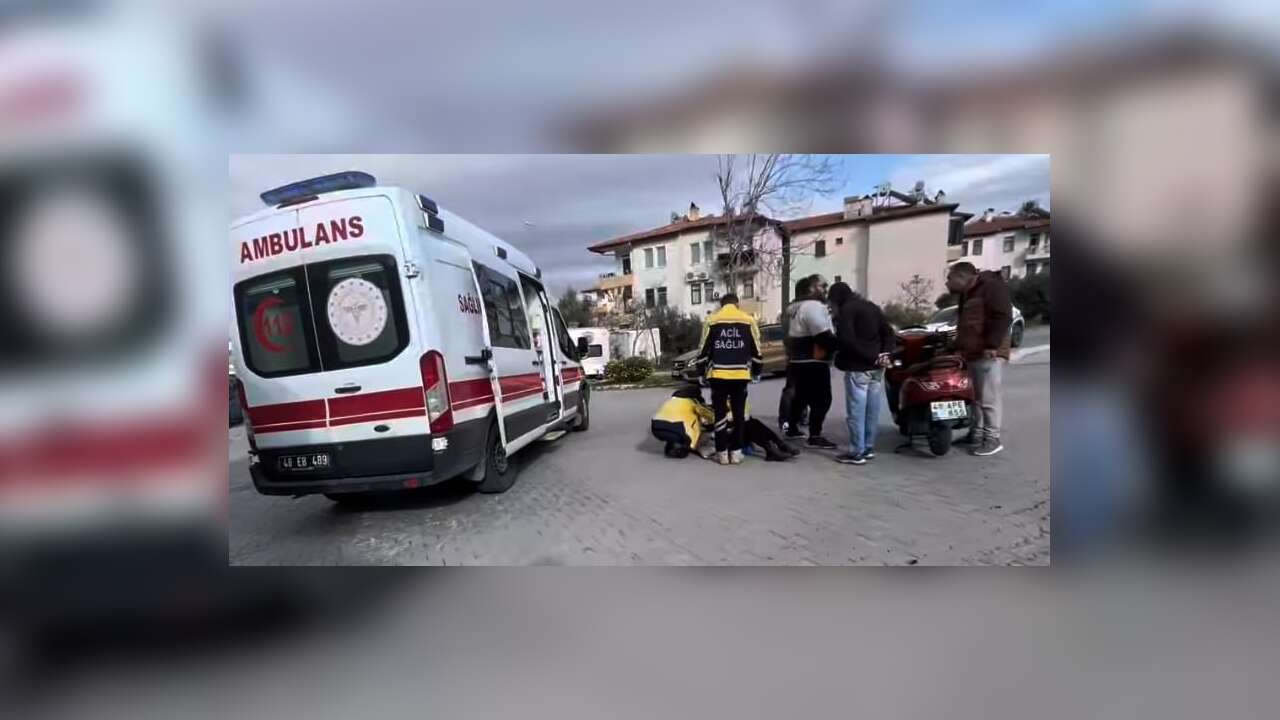 Fethiye'de Trafik Kazası, Kadın Motosiklet Sürücüsü Yaralandı