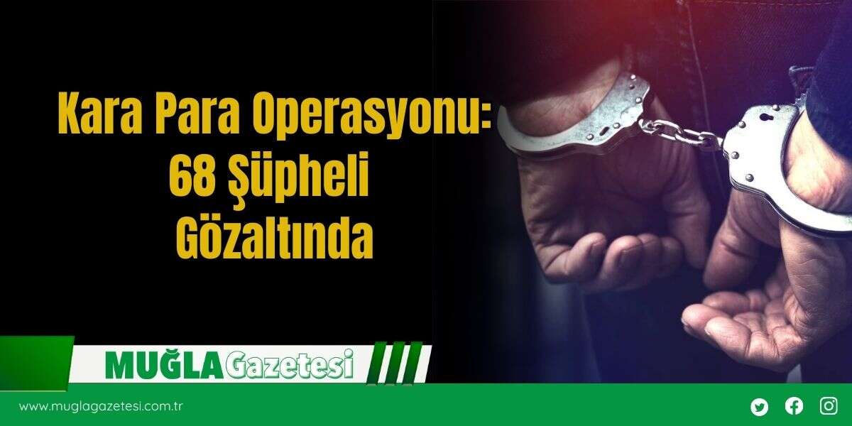 Kara Para Operasyonu: 68 Şüpheli Gözaltında