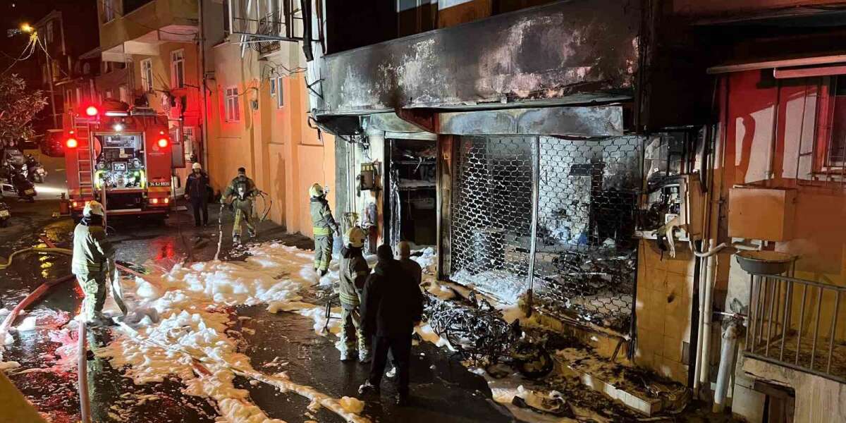 Motosiklet Tamirhanesi Alev Alev Yandı: 1 Yaralı