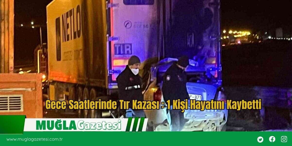 Gece Saatlerinde Tır Kazası: 1 Kişi Hayatını Kaybetti
