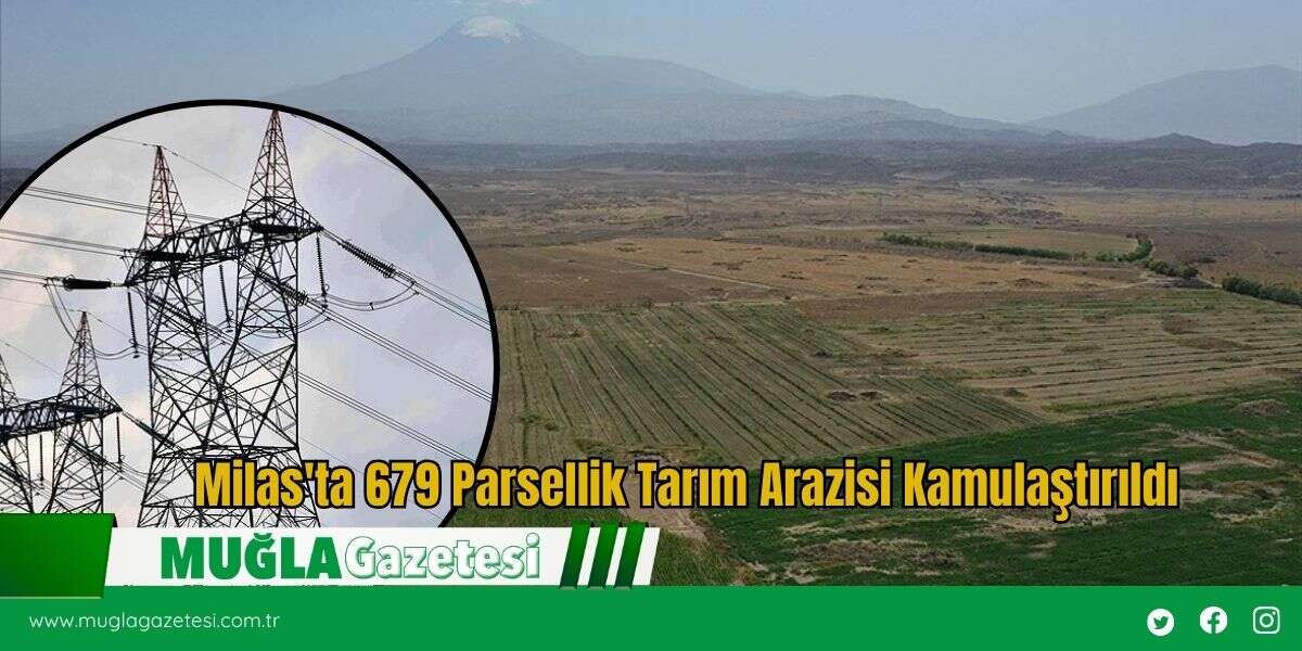 Milas'ta 679 Parsellik Tarım Arazisi Kamulaştırıldı