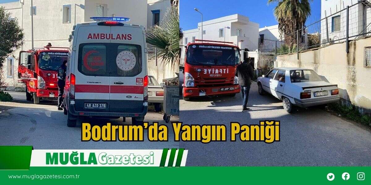 Bodrum’da Yangın Paniği