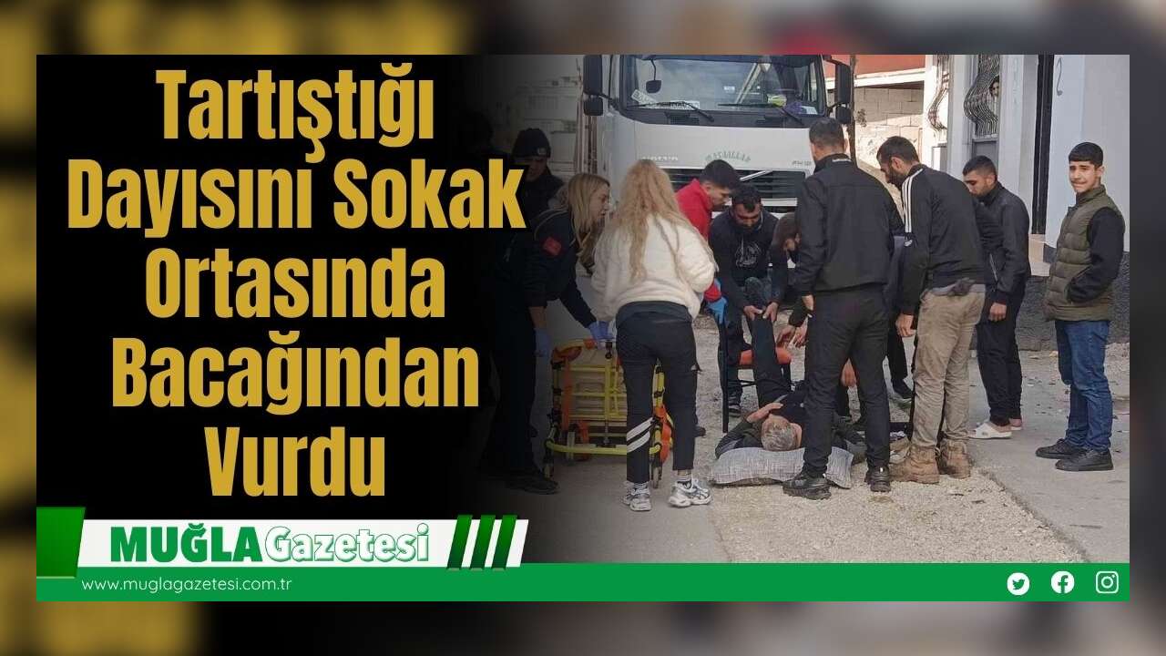 Tartıştığı Dayısını Sokak Ortasında Bacağından Vurdu