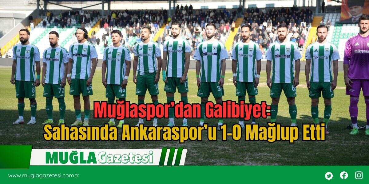 Muğlaspor’dan Galibiyet: Sahasında Ankaraspor’u 1-0 Mağlup Etti