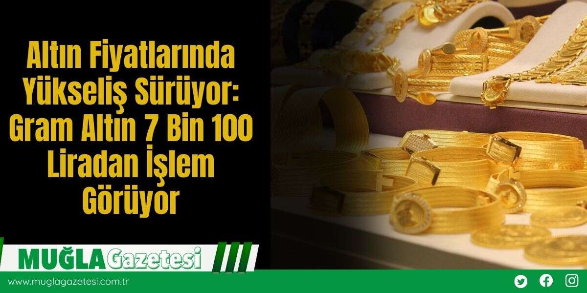 Altın Fiyatlarında Yükseliş Sürüyor: Gram Altın 7 Bin 100 Liradan İşlem Görüyor